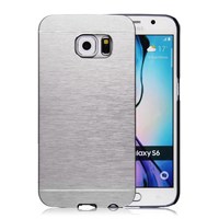 Microsonic Samsung Galaxy S6 Kılıf Hybrid Metal Gümüş