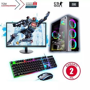 Aizen GM06 İ5-3470 8GB RAM 1TB HDD 240 SSD 4GB RX550 21,5 inç Monitör Masaüstü Bilgisayar