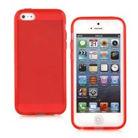 Soft TPU iPhone 5 Slikon Kırmızı Kılıf MGSCHJRSUCU