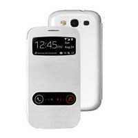 Microsonic View Cover Delux Kapaklı Samsung Galaxy Grand Neo I9060 Kılıf Beyaz