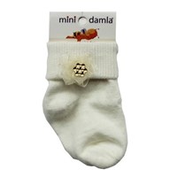 Mini Damla 4740 İncili Bebek Çorabı Krem 33443662