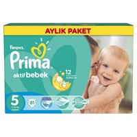 Prima Bebek Bezi Aktif Bebek Junior Aylık Paket No:5 (11-18kg) 81'li