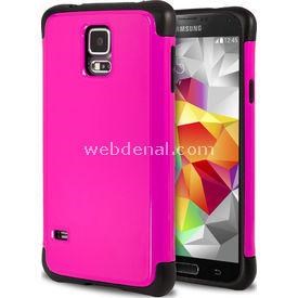 Slim Fit Dual Layer Armor Samsung Galaxy S5 Kılıf Pembe