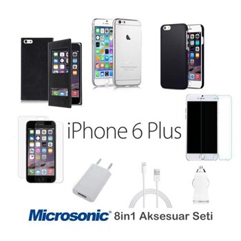 Microsonic Iphone 6 Plus (5.5'') Kılıf & Aksesuar Seti 8in1