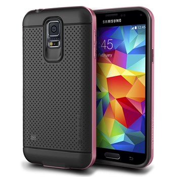 Verus Samsung Galaxy S5 Case Iron Shield Series Kılıf - Renk : Rose Pink