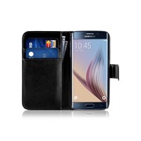 Microsonic Cüzdanlı Deri Samsung Galaxy S6 Edge Kılıf Siyah