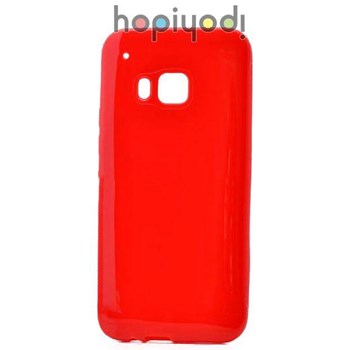HTC One M9 Kılıf Süper Silikon Arka Kapak Kırmızı