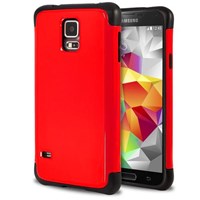 Microsonic Slim Fit Dual Layer Armor Samsung Galaxy S5 Kılıf Kırmızı