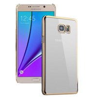 Microsonic Samsung Galaxy Note 5 Kılıf Metalik Transparent Gold