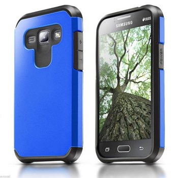 Microsonic Samsung Galaxy J1 Kılıf Slim Fit Dual Layer Armor Mavi