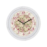 Cadran Dekoratif Vintage Duvar Saati Çatlak Desen Çiçekler-4 32756278