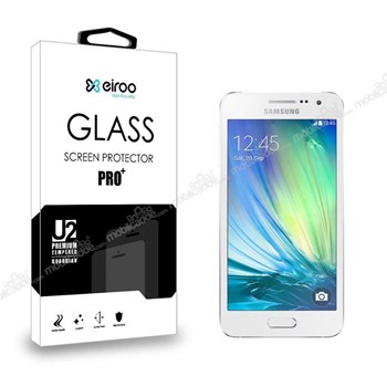 Eiroo Samsung Galaxy A3 Tempered Glass Cam Ekran Koruyucu