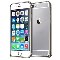 Microsonic iPhone 6s Ultra Thin Metal Bumper Kılıf Black & Gold