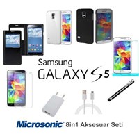 Microsonic Samsung Galaxy S5 Kılıf & Aksesuar Seti 8in1