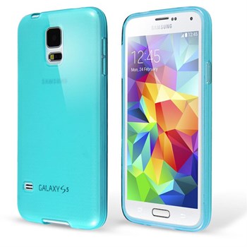 Microsonic Transparent Soft Samsung Galaxy S5 mini kılıf Mavi