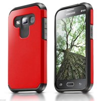 Microsonic Samsung Galaxy J2 Kılıf Slim Fit Dual Layer Armor Kırmızı