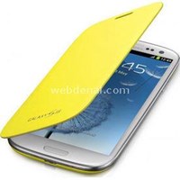 Microsonic Delux Kapaklı Kılıf Samsung Galaxy S3 I9300 Sarı