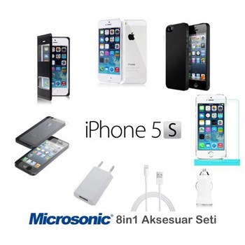 Microsonic Iphone 5 & 5s Kılıf & Aksesuar Seti 8in1