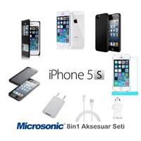 Microsonic Iphone 5 & 5s Kılıf & Aksesuar Seti 8in1