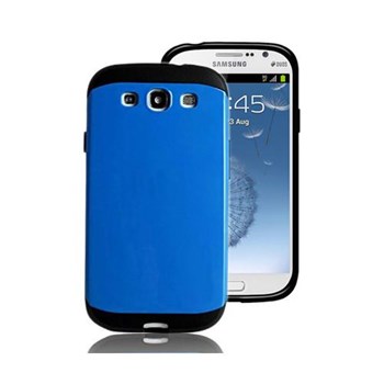 Microsonic Slim Fit Dual Layer Armor Samsung Galaxy Grand I9082 Kılıf Mavi