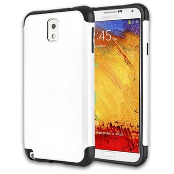 Microsonic Slim Fit Dual Layer Armor Samsung Galaxy Note 3 Kılıf Beyaz