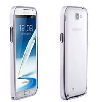Microsonic Samsung Galaxy Note 2 Ultra Thin Metal Bumper Kılıf Gümüş