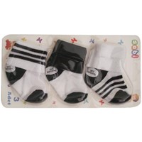 Sebi Bebe 319 3lü Bebek Çorabı Siyah-Beyaz 0-3 Ay (56-62 Cm) 21489248