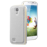 Microsonic Derili Metal Delüx Galaxy S4 Beyaz Kılıf