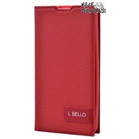 LG L Bello Kılıf Deri Kapaklı Safir Gizli Mıknatıslı Kırmızı