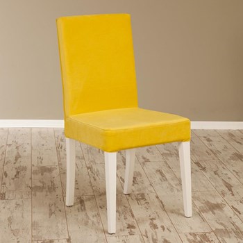 Sanal Mobilya Helen Demonte Sandalye Beyaz Sarı V-204 30250856