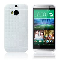 Microsonic Dot Style Silikon HTC One M8 kılıf Beyaz