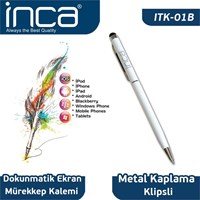 Inca Inca Touchscreen Stylus &Amp; Ink Pen Dokunmatik Tablet Kalemi Beyaz