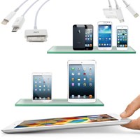 Usb Şarj ve Data Kablosu 4in1 (iPhone5, iPhone4, Samsung, iPad, P1000, Micro, iPad Mini)