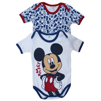 Mickey Mouse MC4213 2li Kısakol Body Beyaz 9-12 Ay (74-80 Cm) 33442164