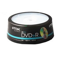 Tdk Dvd+R 4.7gb 120min 16x 25li Cakebox