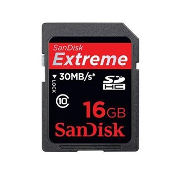 Sandisk 16Gb Extreme Sd 30 Mb/S Hafıza Kartı