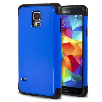 Microsonic Slim Fit Dual Layer Armor Samsung Galaxy S5 Kılıf Mavi