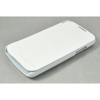 HTC Desire 500 Kılıf Ultra Thin Flip Cover Beyaz