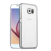 Microsonic Metalik Transparent Samsung Galaxy S6 Kılıf Gümüş