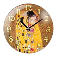 If Clock Klimt Kiss Duvar Saati Rep-3