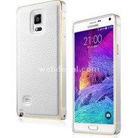 Derili Metal Delüx Samsung Galaxy Note 4 Kılıf Beyaz
