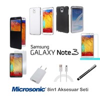 Microsonic Samsung Galaxy Note 3 Kılıf & Aksesuar Seti 8in1