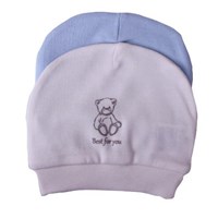 Baby Center 36777 2li Bebek Şapkası Ekru-Mavi 33445778