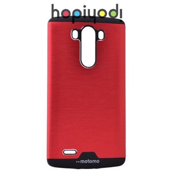 LG G3 Kılıf Motomo Hard Case Arka Kapak Kırmızı