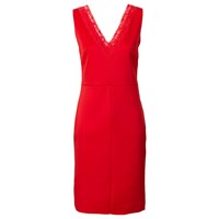 BODYFLIRT Scuba kumaş dantelli elbise - Kırmızı 32307946
