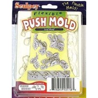 Scupley Sculpey Flexible Push Mold Esnek Model Kalıbı Leaf Motif THTAPM18