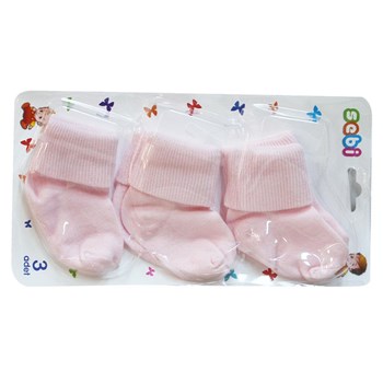 Sebi Bebe 120 3lü Bebek Çorabı Pembe 33443685