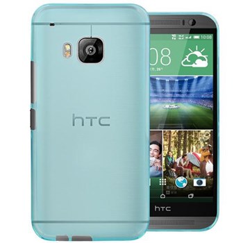 Microsonic Transparent Soft HTC One M9 Mavi Kılıf