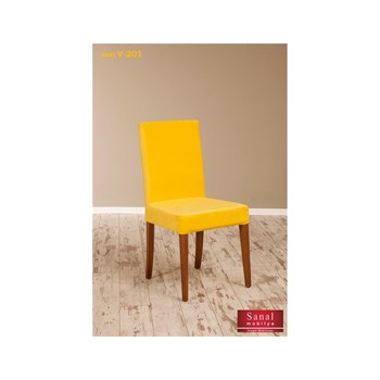 Sanal Mobilya Helen Demonte Sandalye Ceviz - Sarı V-201 25341750