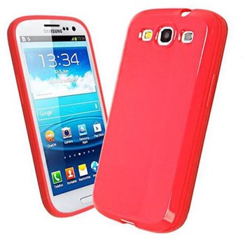 Microsonic Glossy Soft Kılıf Samsung Galaxy S3 I9300 Kırmızı